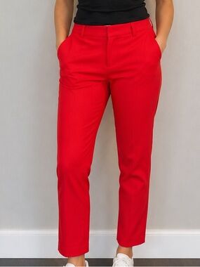 cleo Petite Bright Red Dressy Skirt